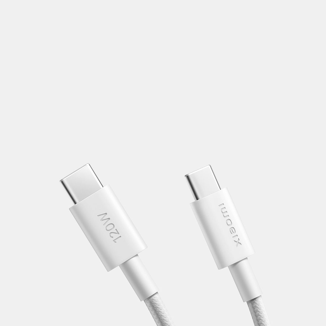 CAVO DATI/CARICA PER SMARTPHONE TYPE-C/TYPE-C 6A BRAIDED 1M XIAOMI WHITE BHR087KGL