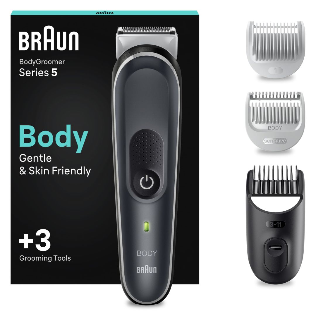 RASOIO ELETTRICO BRAUN SERIE 5 BODYGROOMER BG5340 BLACK/GREY