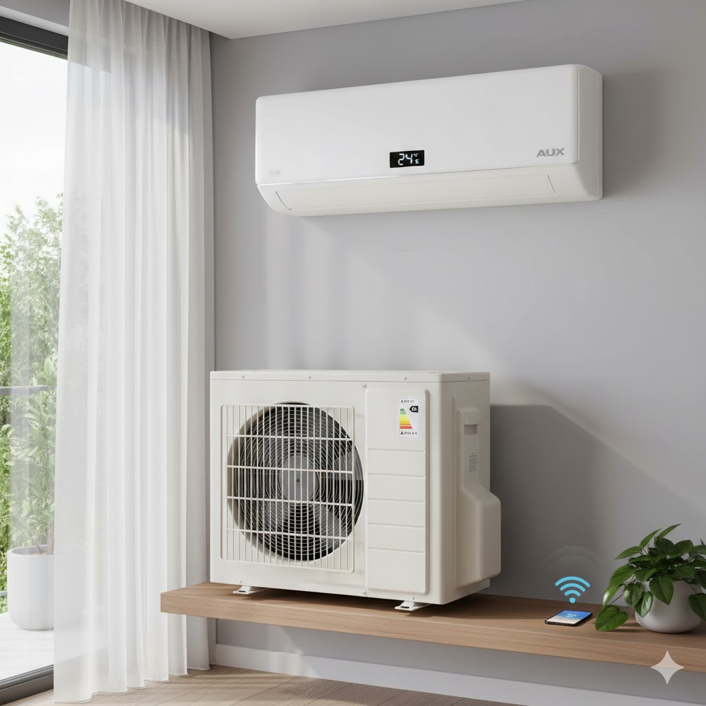 CLIMATIZZATORE AUX 18000BTU SERIE QG ASW-H18E2B4/QGR3DI-E + ASW-H18E2B4/QGR3DI-I WI-FI A++/A+++