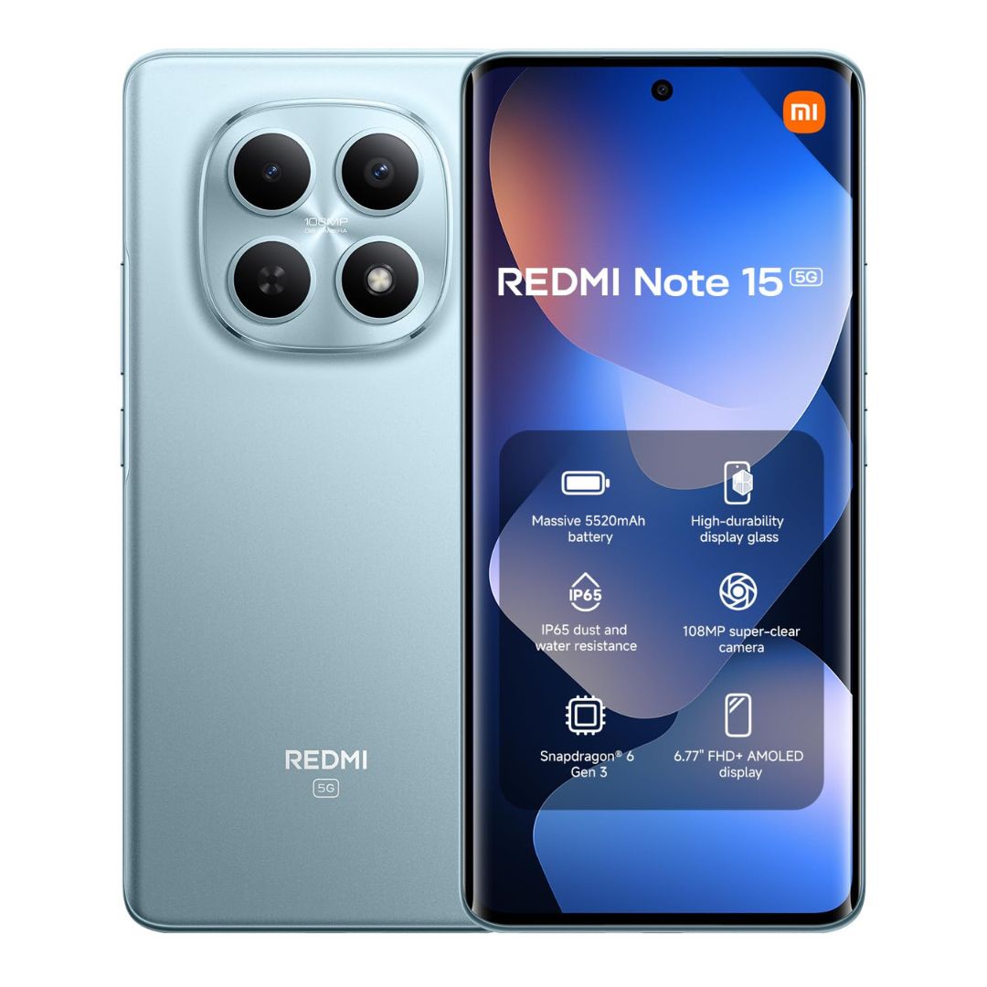 SMARTPHONE XIAOMI REDMI NOTE 15 5G 8+256GB DUOS GLACIER BLUE ITALIA