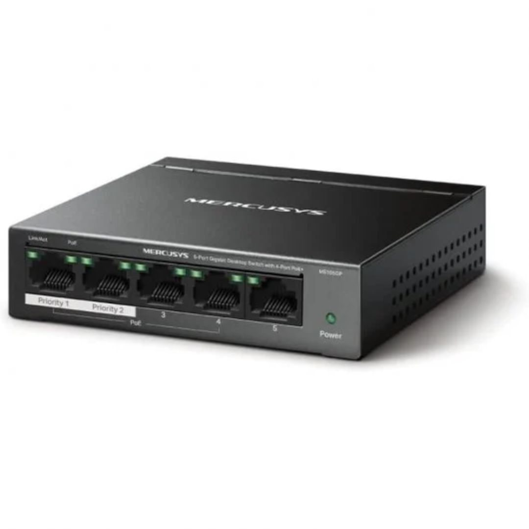 HUB SWITCH 05 PORTE GIGABIT MERCUSYS MS105GP
