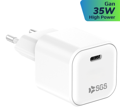 SGS CARICATORE DA CASA - USB-C PD GAN 35W WHITE