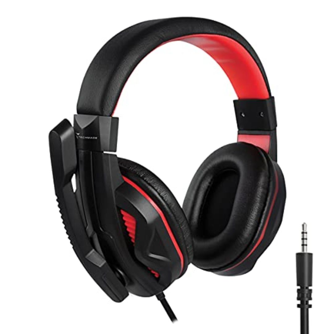 CUFFIE + MICROFONO 3.5MM GAMING TECHMADE TM-PC13-RD