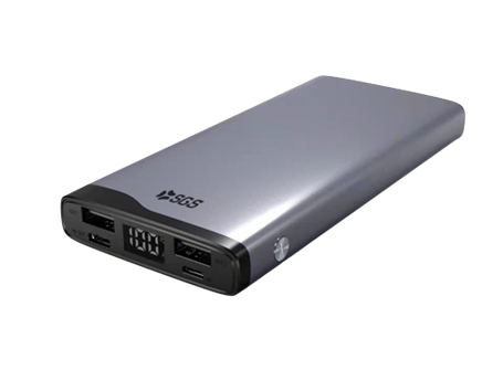 SGS POWERBANK ALLUMINIO 10.000 MAH - OUTPUT: 2 USB + 1 TYPEC 22.5W