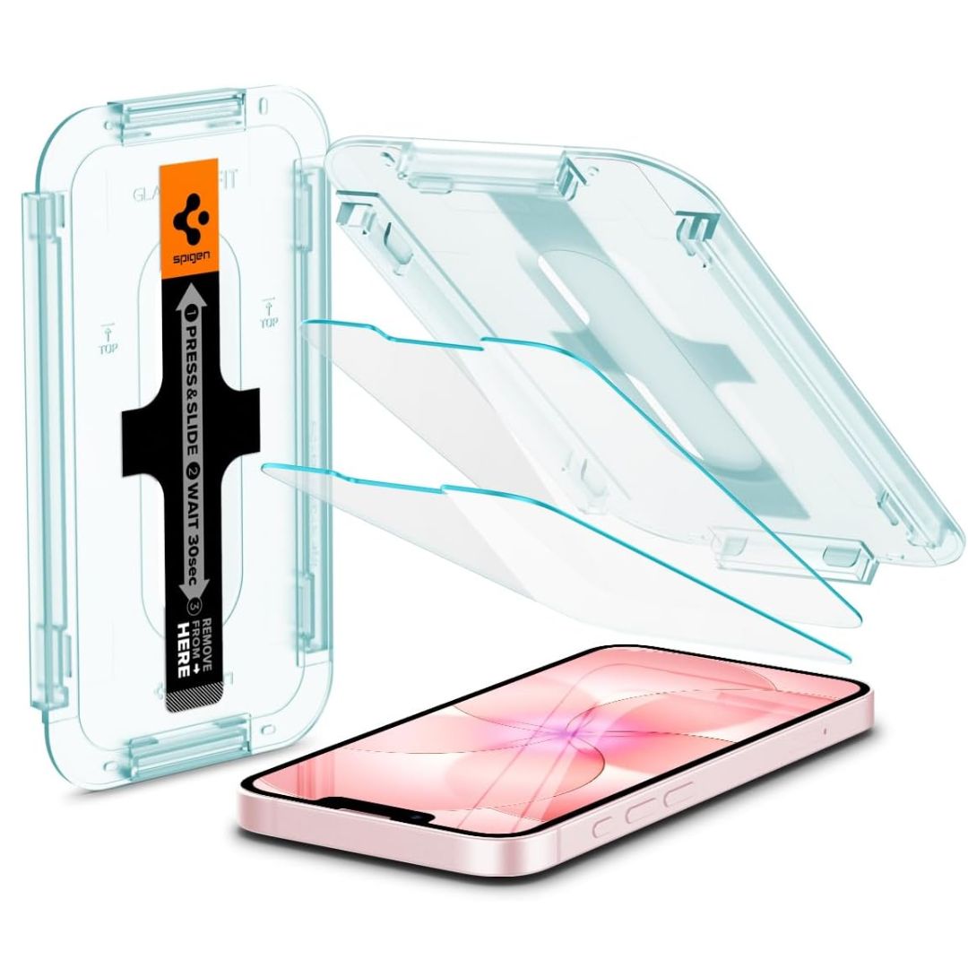 VETRO TEMPERATO SPIGEN AGL03385 PER IPHONE 17E 16E 14 13 13 PRO CONFEZIONE DA 2PZ