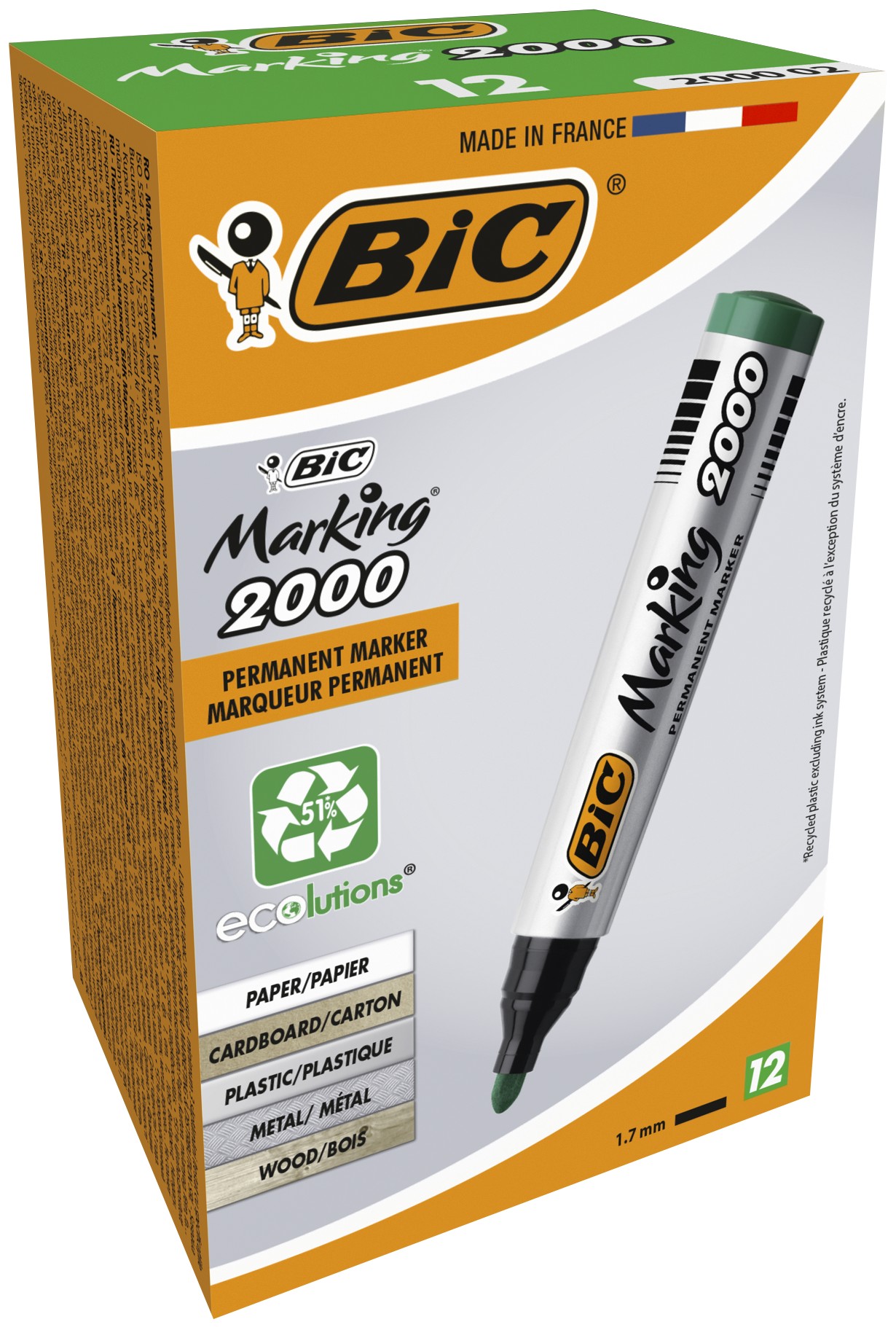 PENNARELLO MARKING 2000 COLORE VERDE BOX12