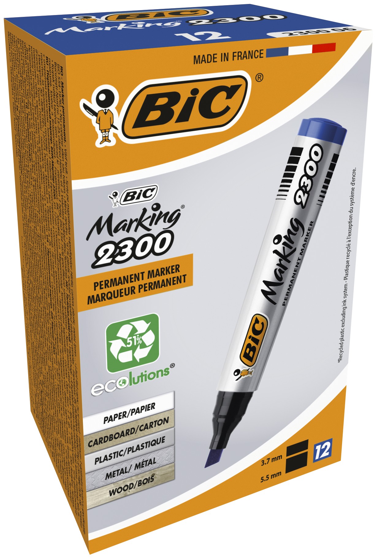 PENNARELLO MARKING 2300 COLORE BLU BOX12