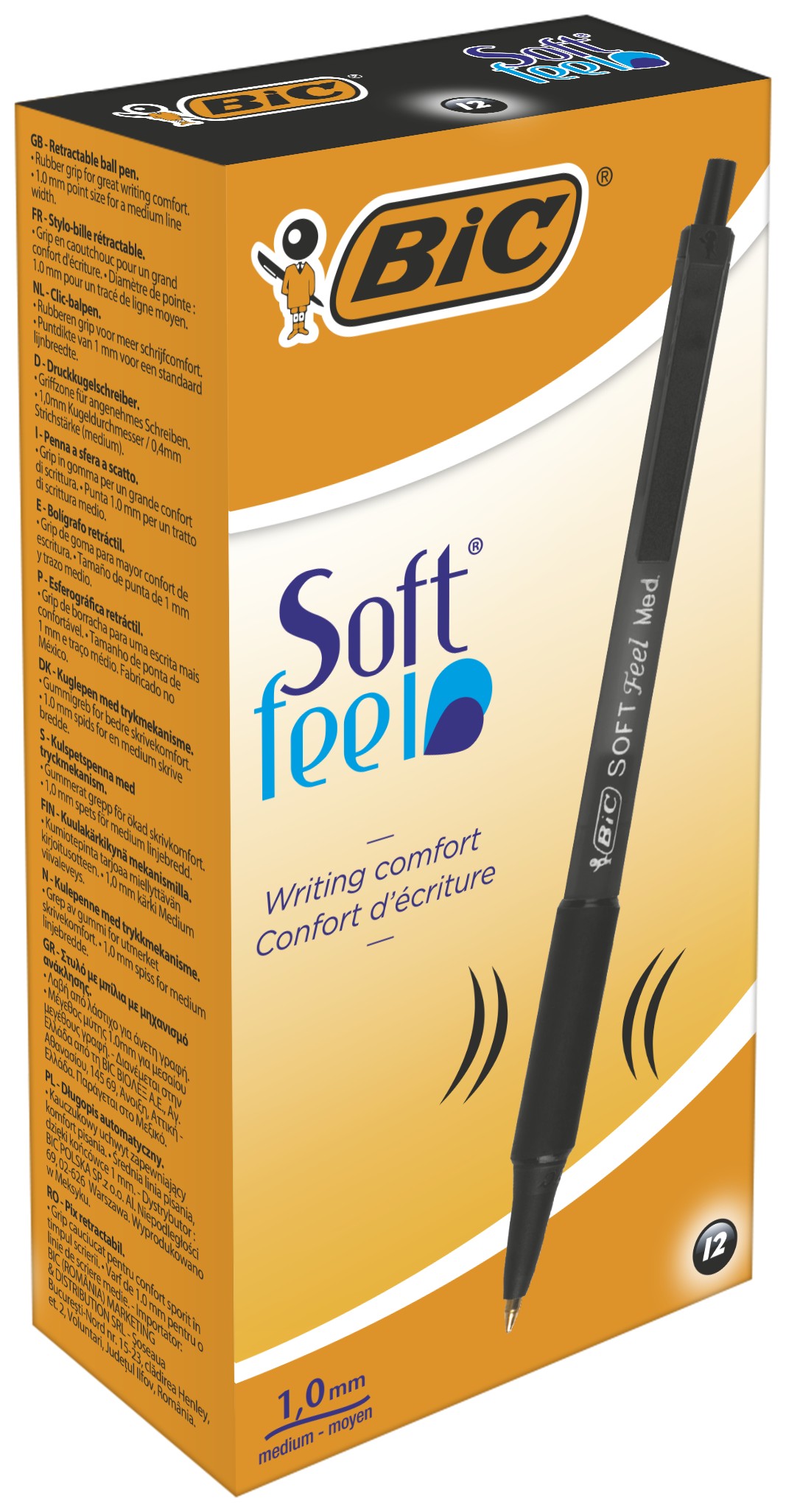 PENNA SOFT FEEL COLORE NERO BOX12