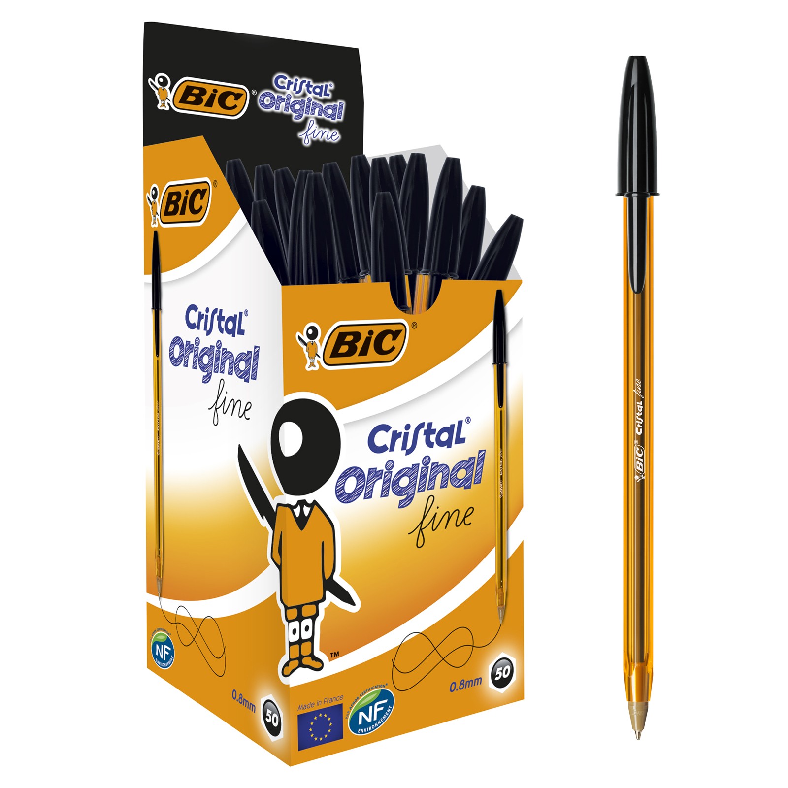 PENNA CRISTAL FINE COLORE NERO BOX50