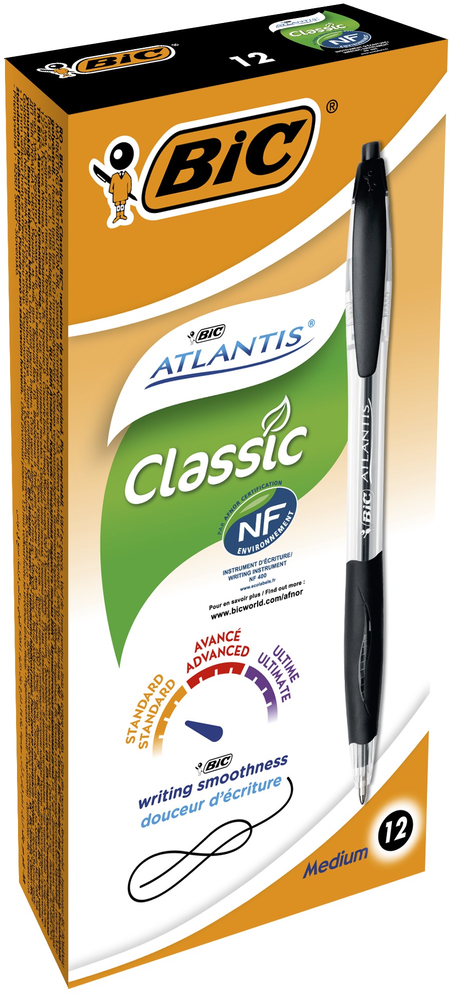 PENNA ATLANTIS CLASSIC COLORE NERO BOX12