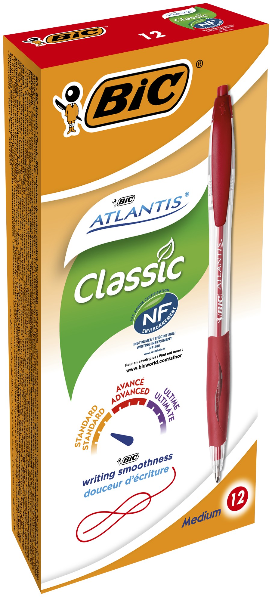 PENNA ATLANTIS CLASSIC COLORE ROSSO BOX12