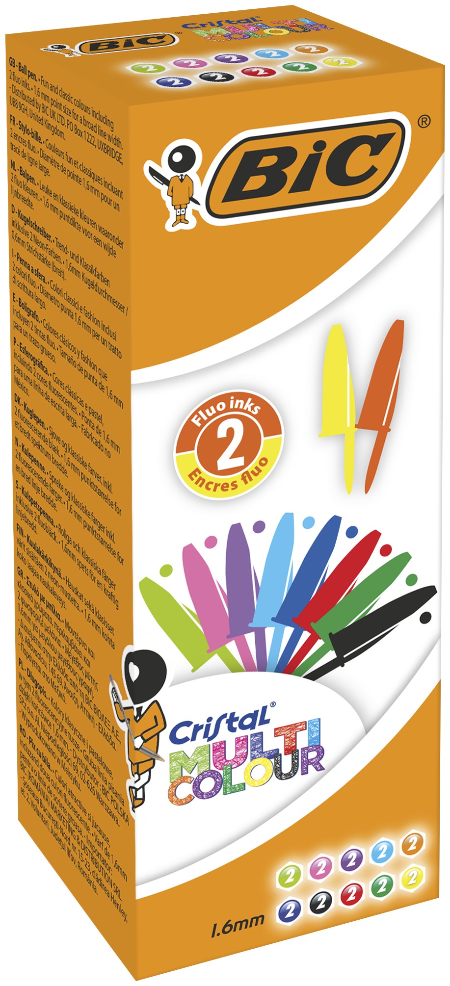 PENNE CRISTAL MULTICOLOURS BOX20