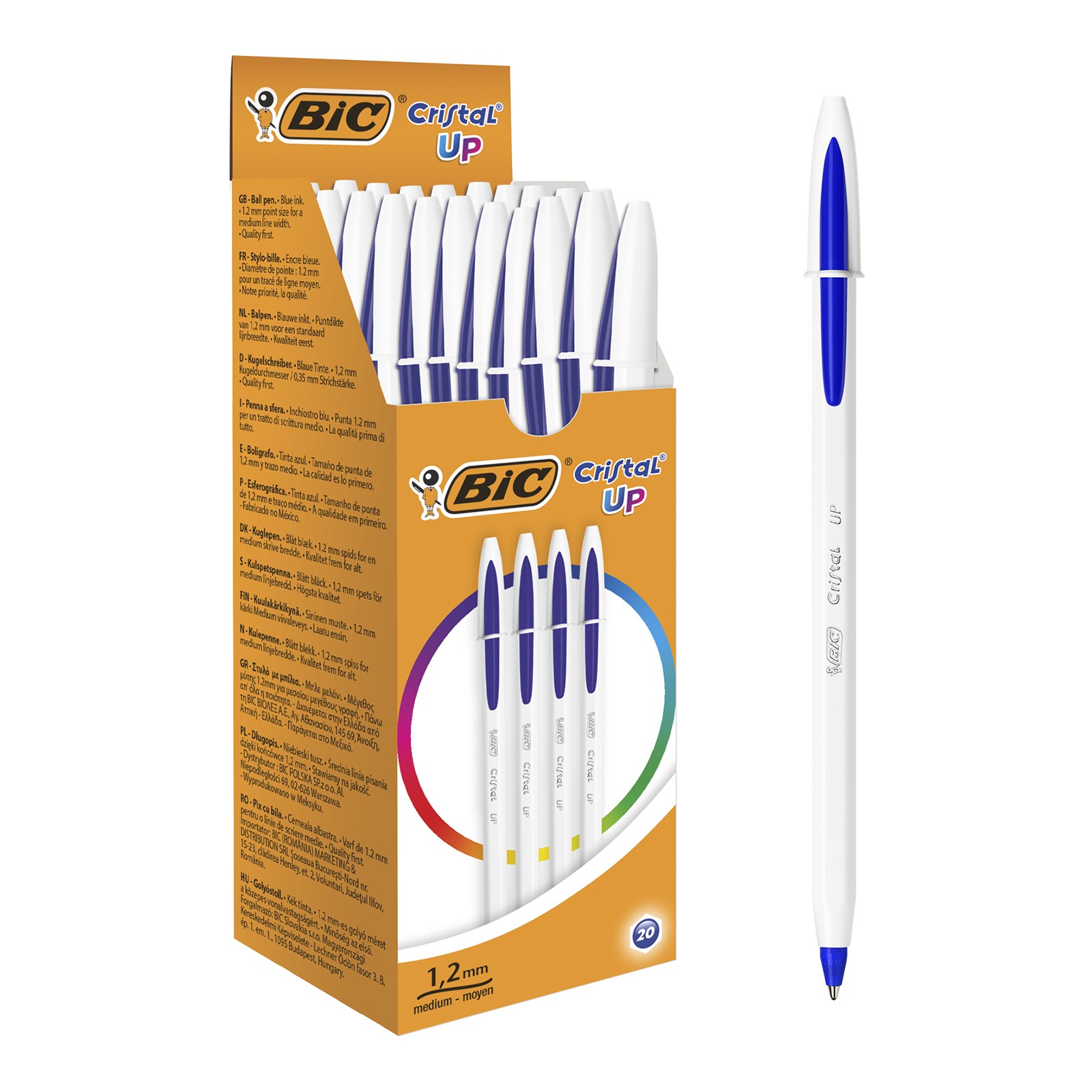 PENNA CRISTAL UP COLORE BLU BOX20