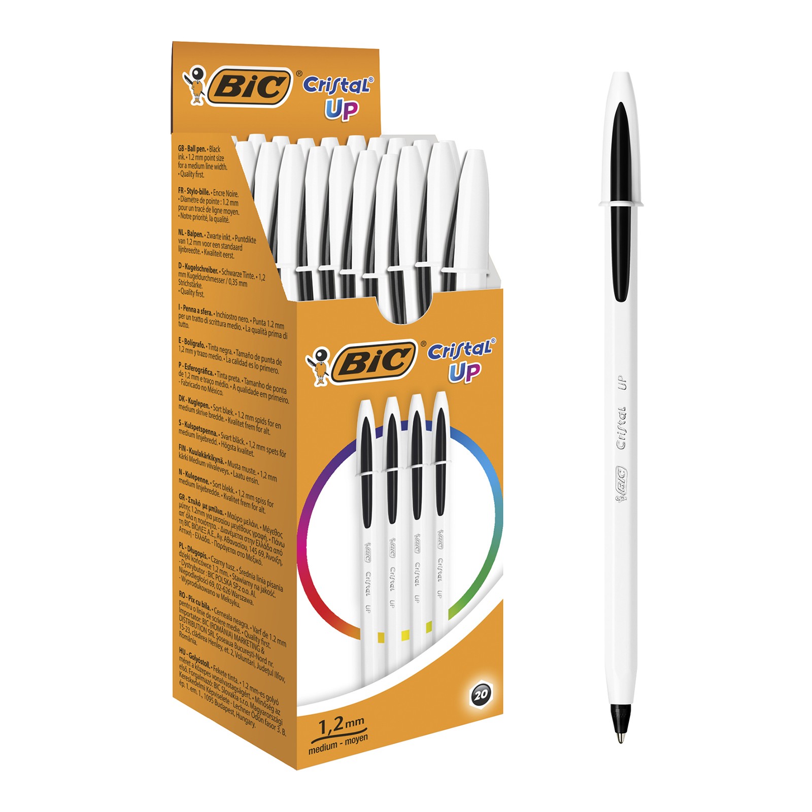 PENNA CRISTAL UP COLORE NERO BOX20