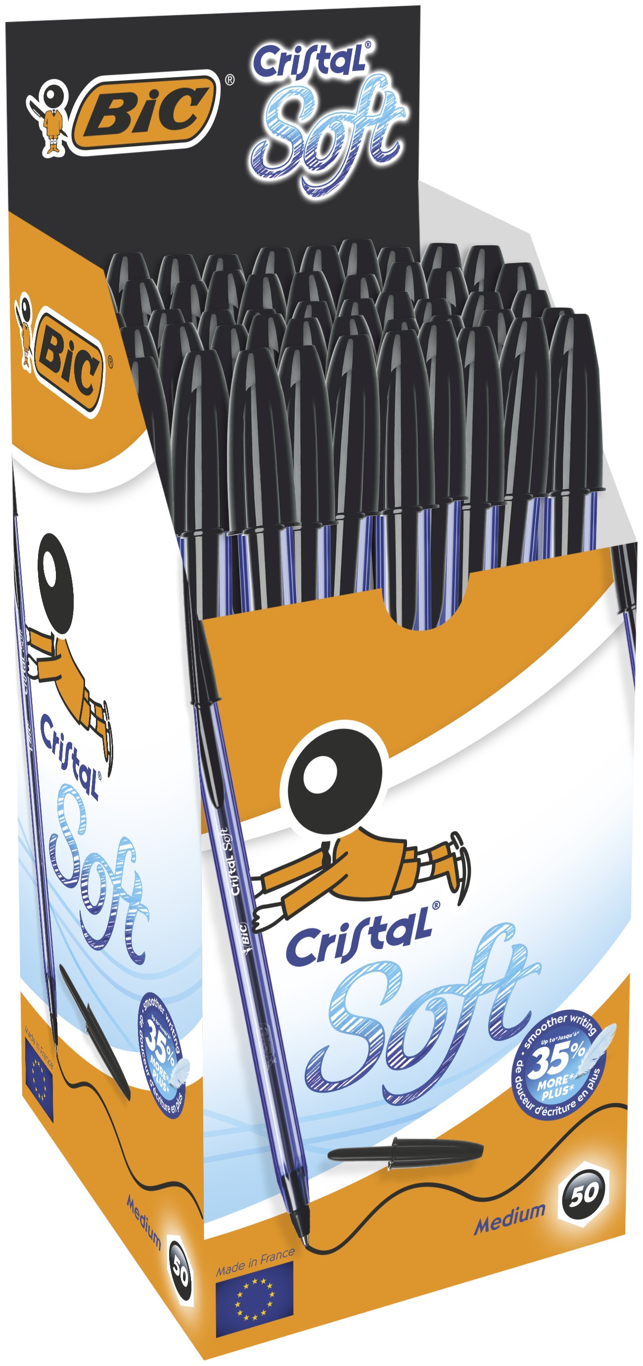 PENNA CRISTAL SOFT COLORE NERO BOX50