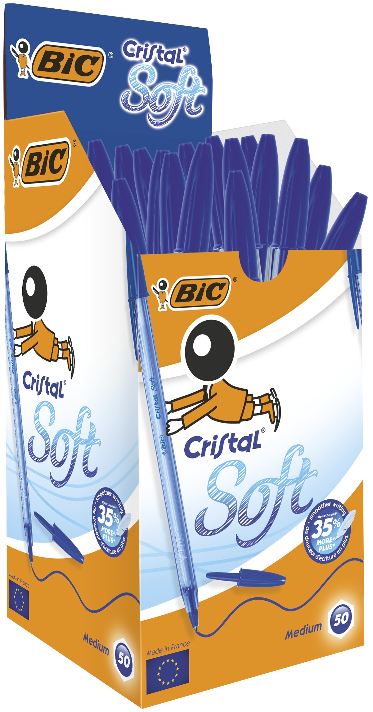 PENNA CRISTAL SOFT COLORE BLU BOX50