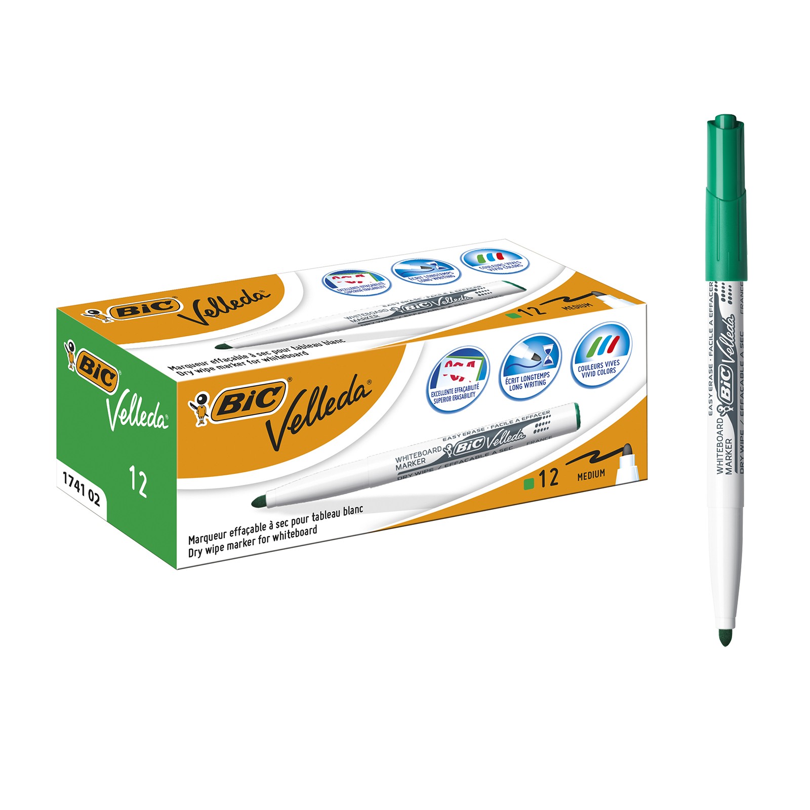 PENNARELLO VELLEDA 1741 COLORE VERDE BOX12