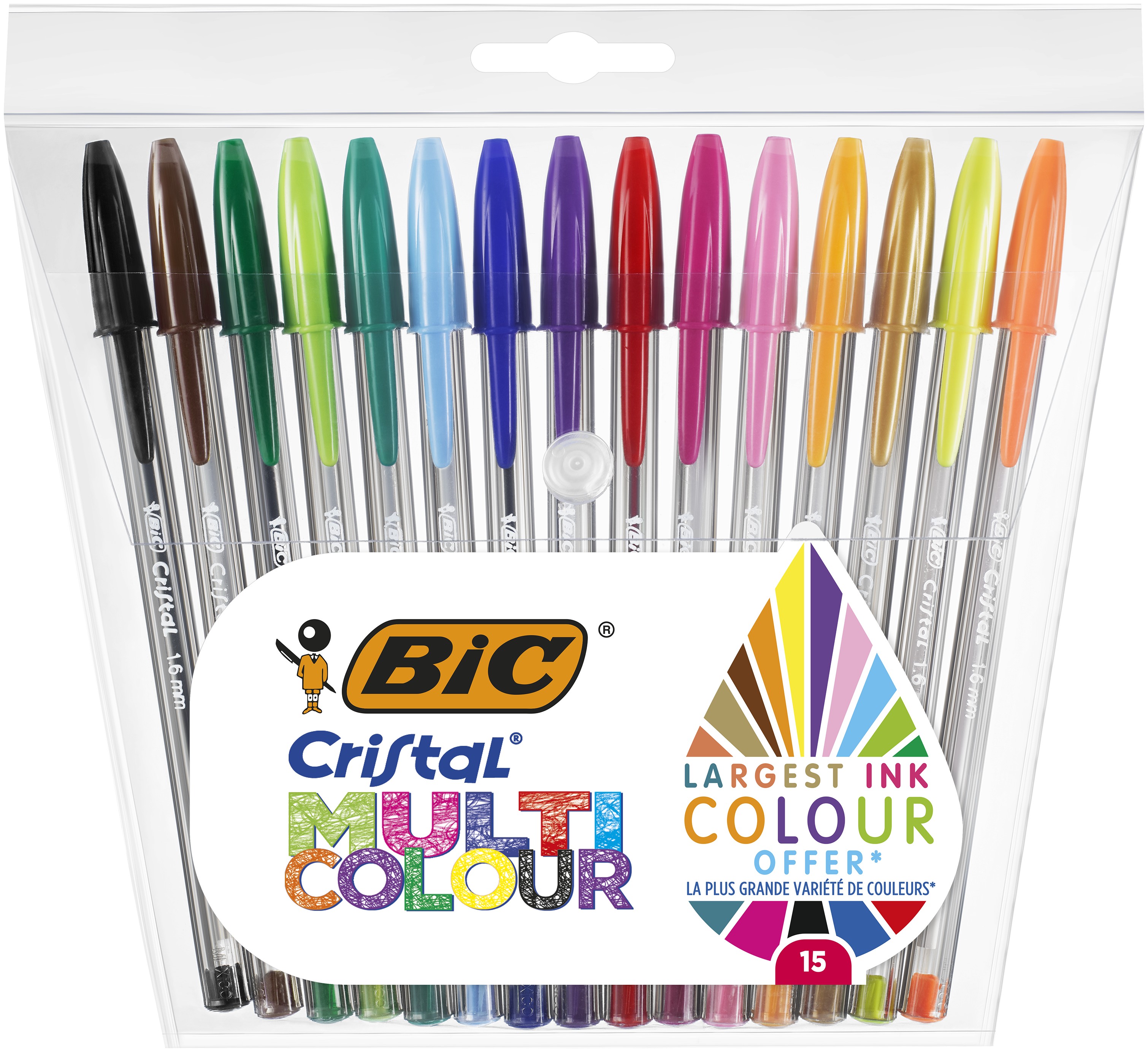 ASTUCCIO 15 PENNE CRISTAL MULTICOLOURS BOX15