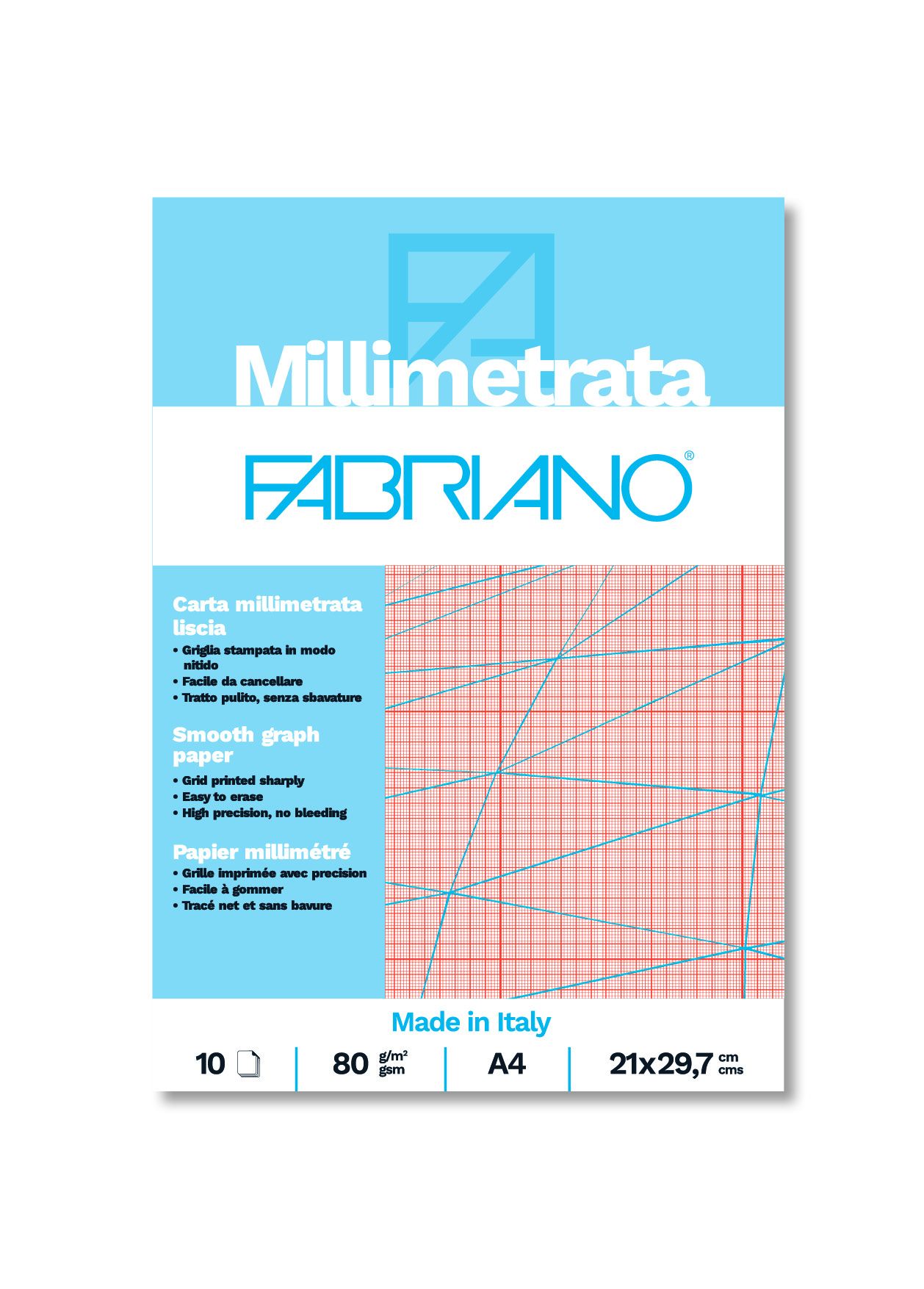 BLOCCO-MILLIMETRATO 21X29,7CM BOX25