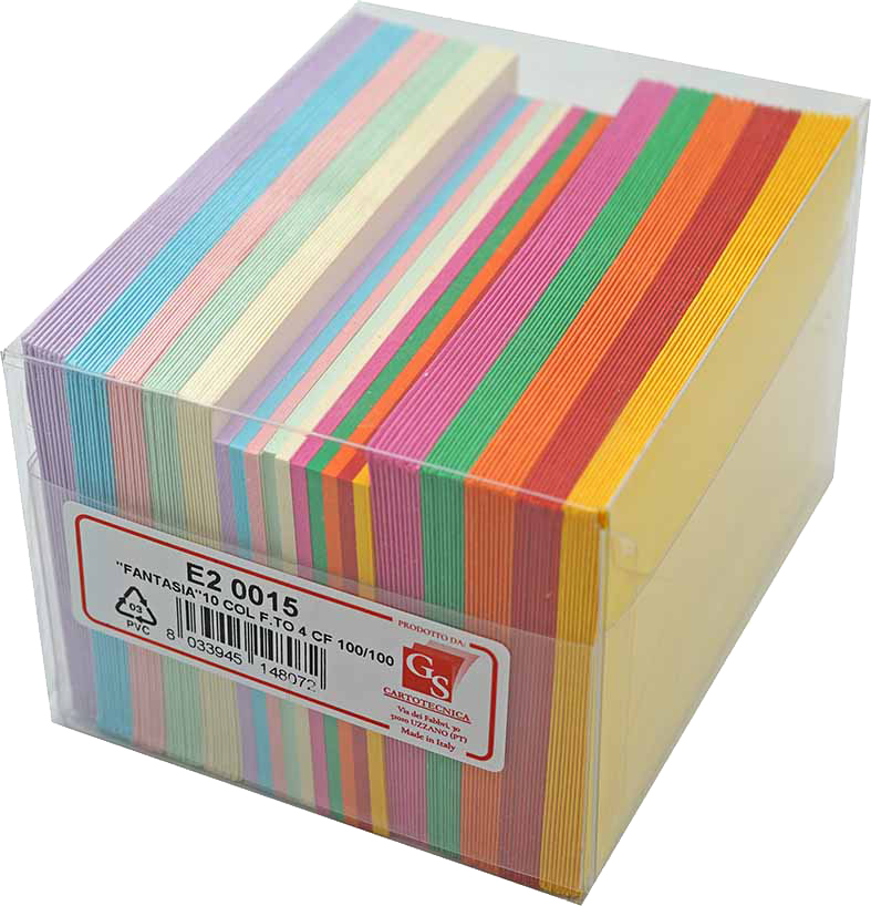 BUSTE CON CARTONCINO 10 COLORI ASSORTITI 7X11