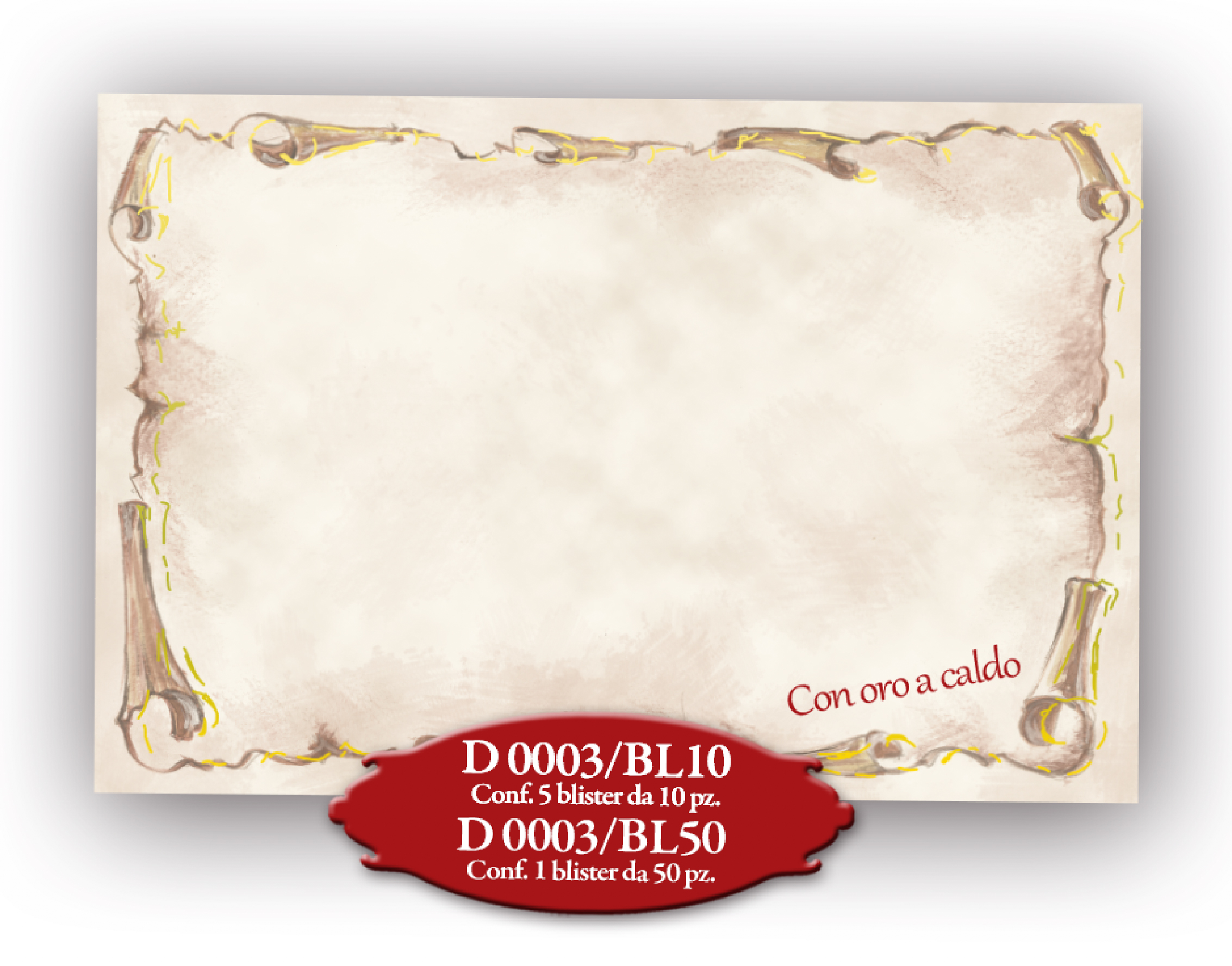 FOGLIO A4 DIPLOMA PERGAMENA COLORE AVORIO 21X29,7 BOX10