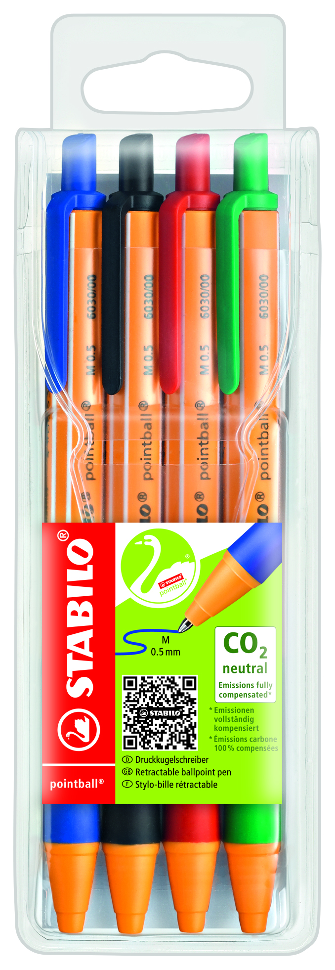 PENNA SFERA RICARICABILE A SCATTO COLORE NERO BOX10