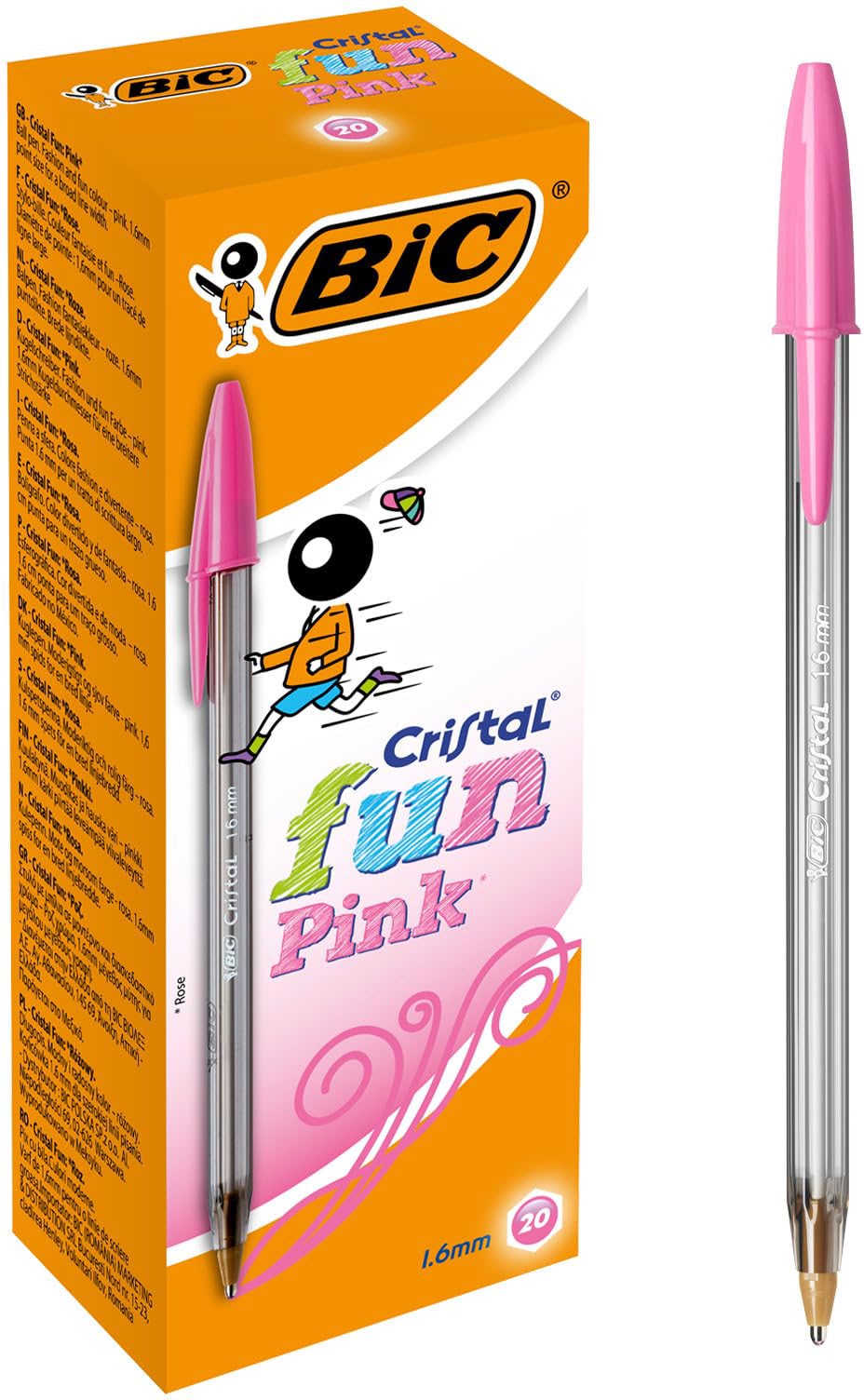 PENNE CRISTAL FUN BOX20 COLORI ASSORTITI