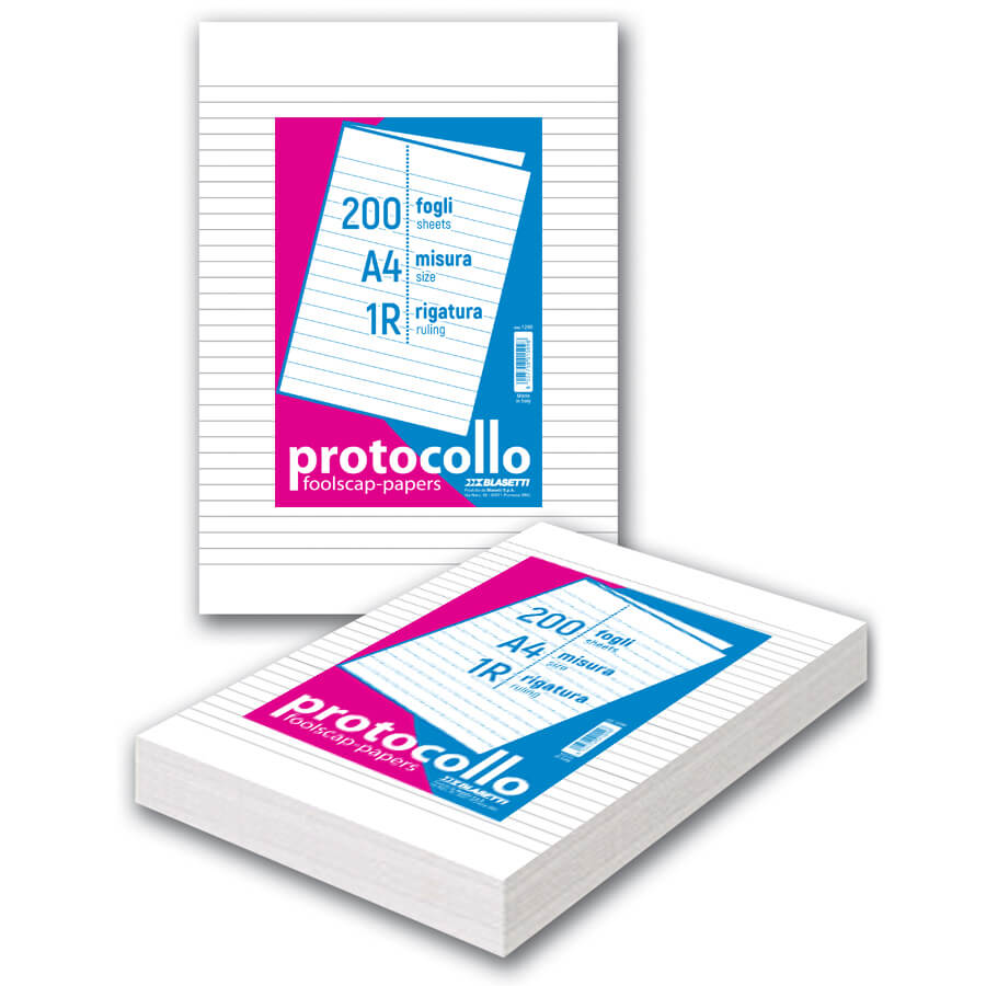 FOGLI PROTOCOLLO A4 A RIGHE 1R 200F