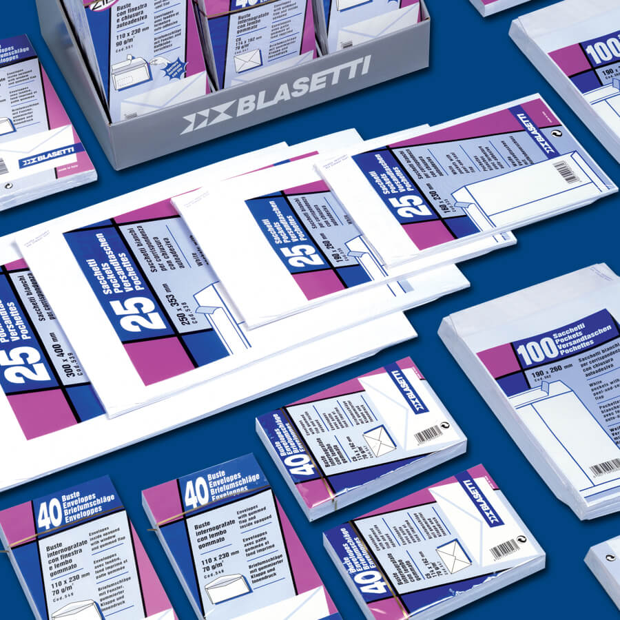 BUSTE BIANCHE PACK BOX25 STRIP90 11X23 SENZA FINESTRA
