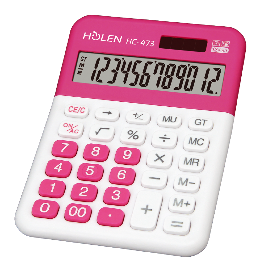 CALCOLATRICE DA TAVOLO 12DGT HC-473 FUCSIA