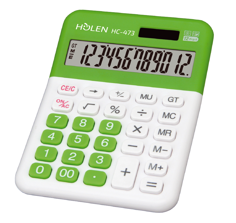 CALCOLATRICE DA TAVOLO 12DGT HC-473 VERDE