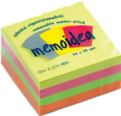 CUBO DI POST-IT COLORI ASSORTITI 76X76