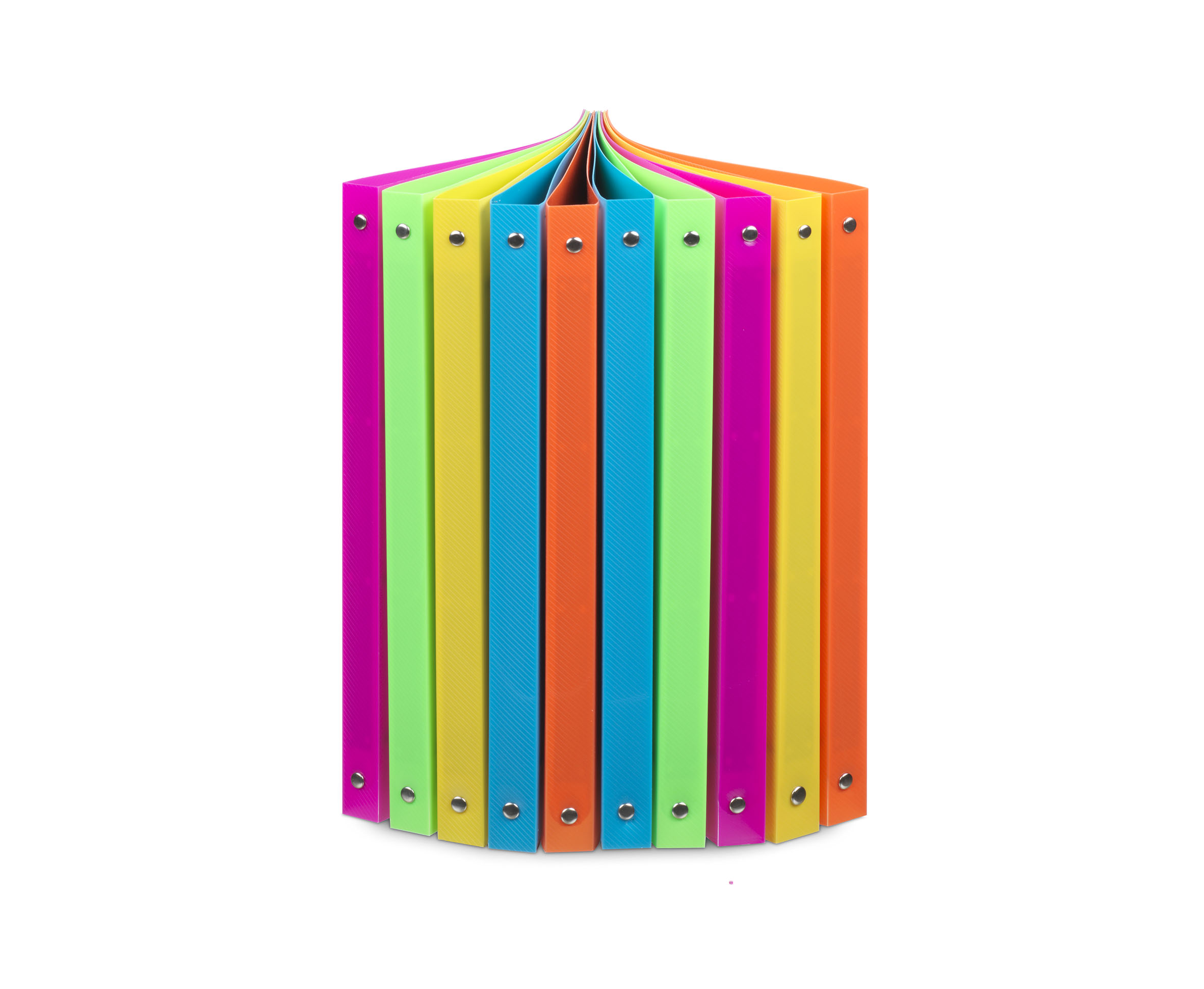 RACCOGLITORE 4 ANELLI 16MM COLORI VARI FLUO BOX DA 5