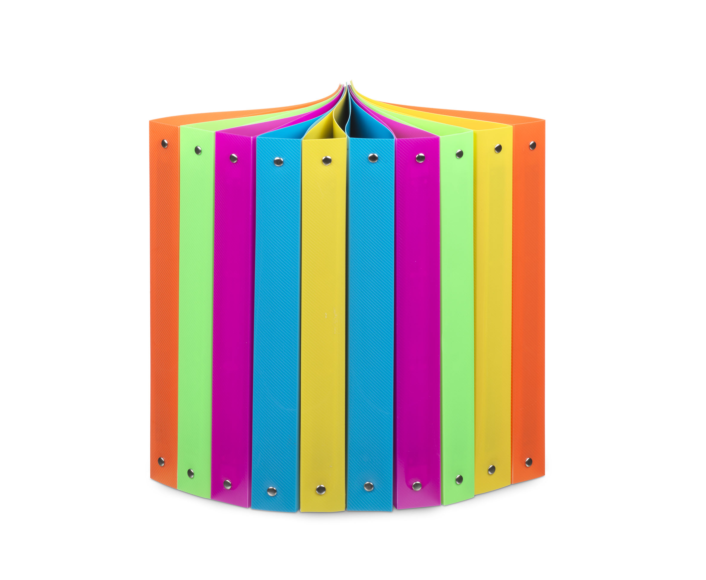 RACCOGLITORE 4 ANELLI 30MM COLORI VARI FLUO BOX DA 5