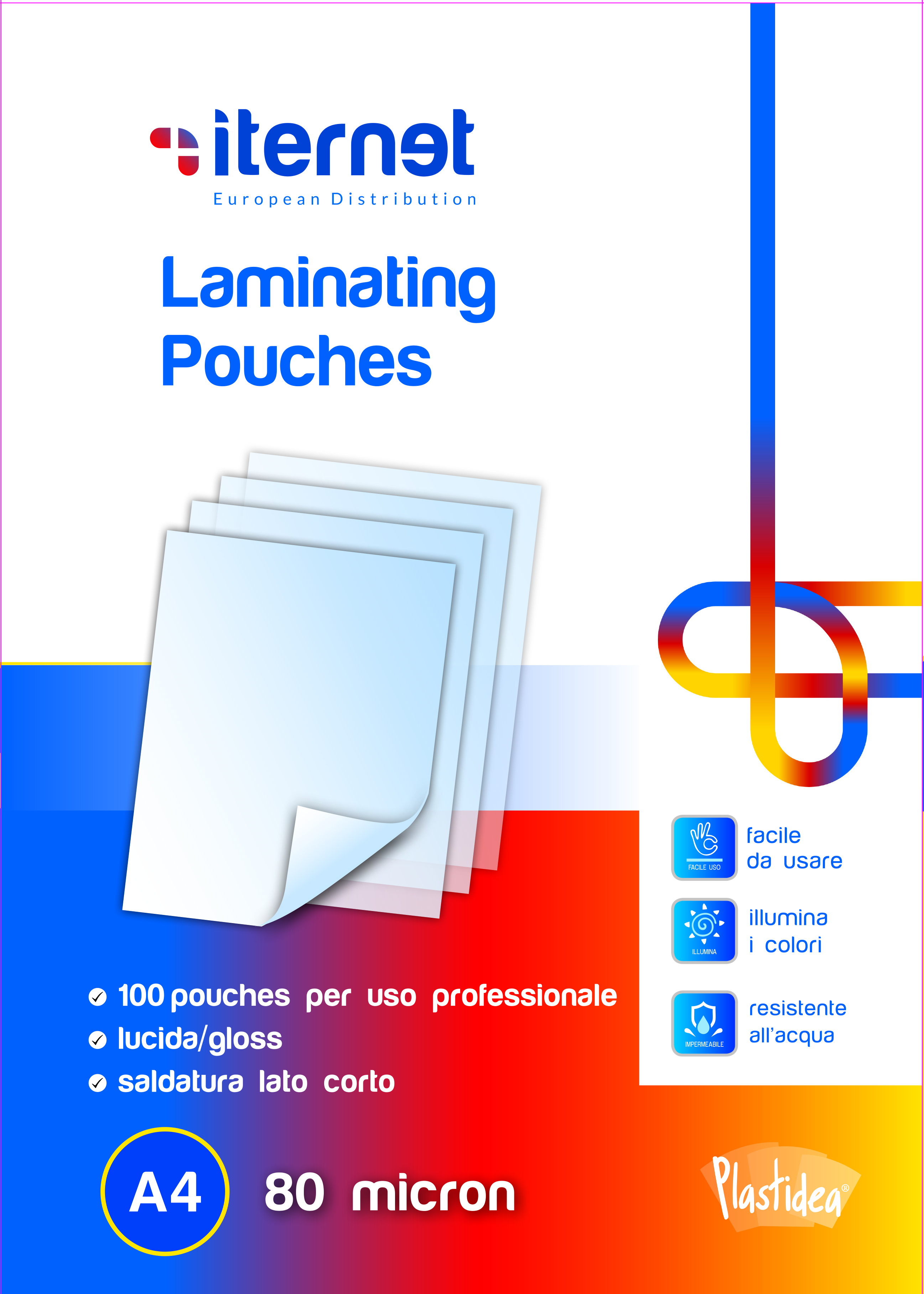 POUCHES A4 CRYSTAL 80 MICRON