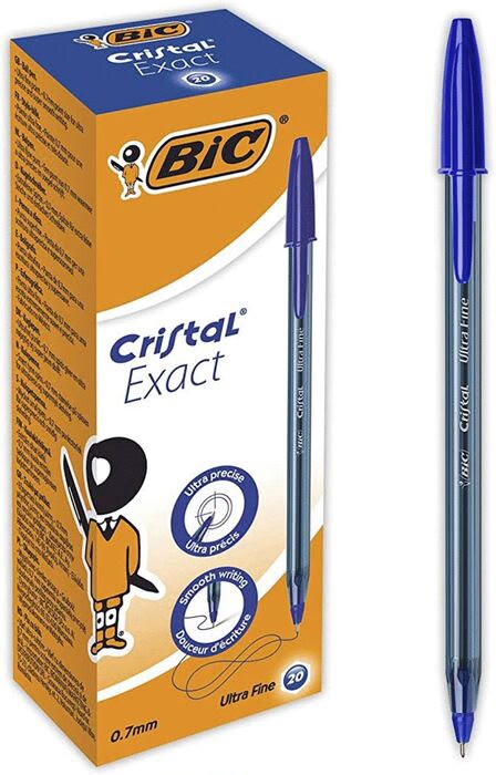 PENNA CRISTAL EXACT COLORE BLU BOX20