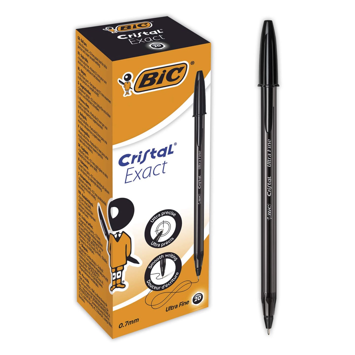 PENNA CRISTAL EXACT COLORE NERO BOX20
