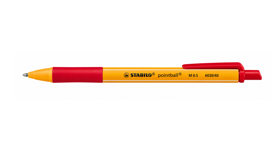 PENNA SFERA RICARICABILE A SCATTO COLORE ROSSO BOX10