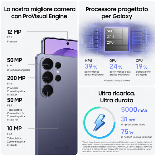 SAMSUNG GALAXY S26 ULTRA 12+512GB 6.9" BLACK