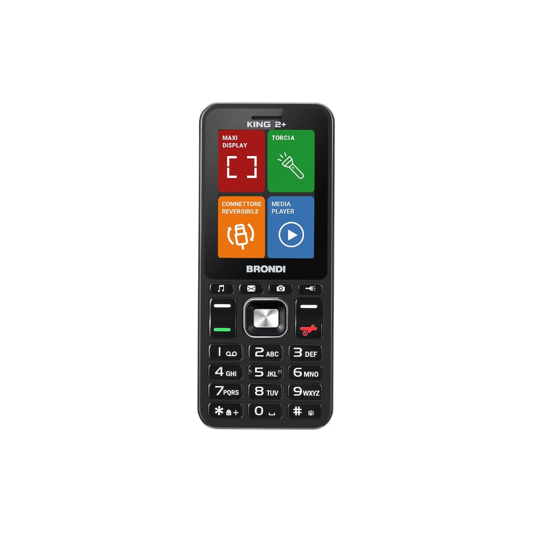 CELLULARE BRONDI KING 2+ BLACK ITALIA