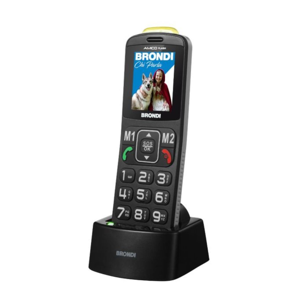 CELLULARE BRONDI AMICO FLASH DUOS BLACK ITALIA