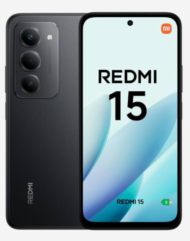 SMARTPHONE XIAOMI REDMI 15 5G 4+128GB DUOS MIDNIGHT BLACK ITALIA