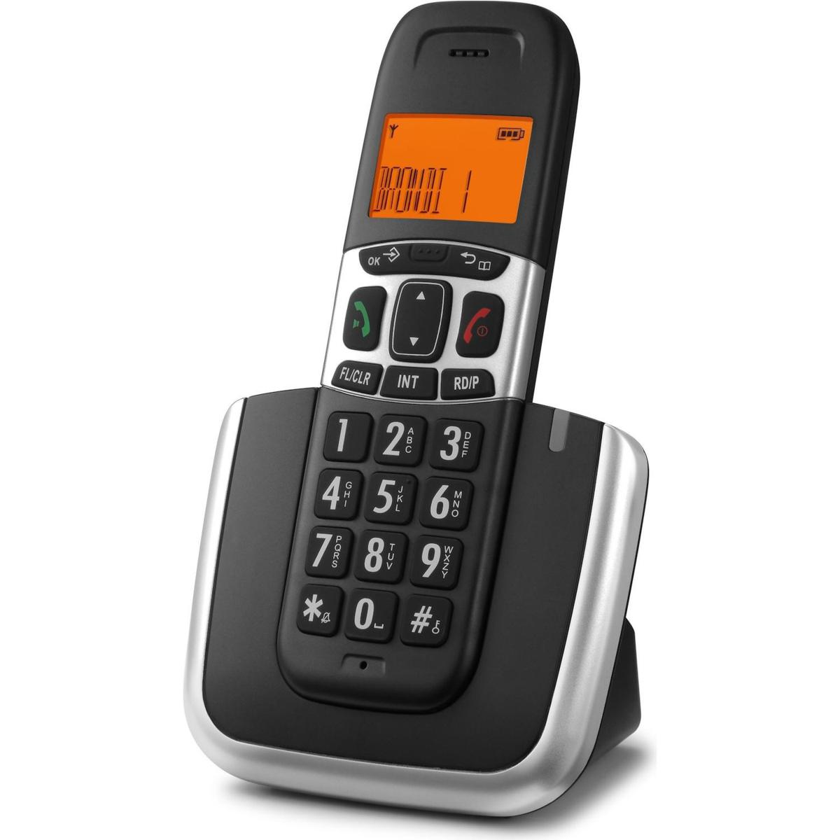 BRONDI BRAVO PLATINUM TELEFONO CORDLESS NERO/ARGENTO